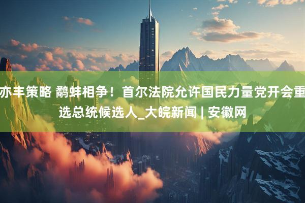 亦丰策略 鹬蚌相争！首尔法院允许国民力量党开会重选总统候选人_大皖新闻 | 安徽网