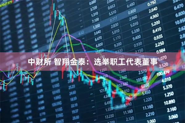 中财所 智翔金泰：选举职工代表董事